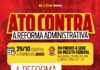Ato contra a Reforma Administrativa acontece nesta quarta (29) em Fortaleza