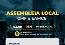 SINDSIFCE realiza assembleia com servidores do CMF e EAMCE
